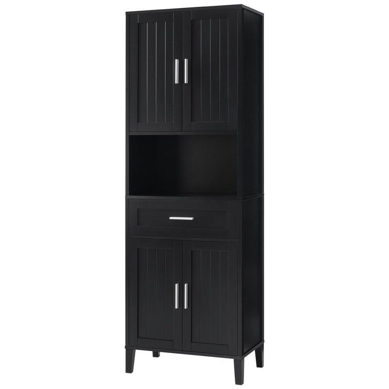 Freestanding Tall Bathroom Cabinet With Soft Close Doors And Adjustable Shelves by HouseOfZazla