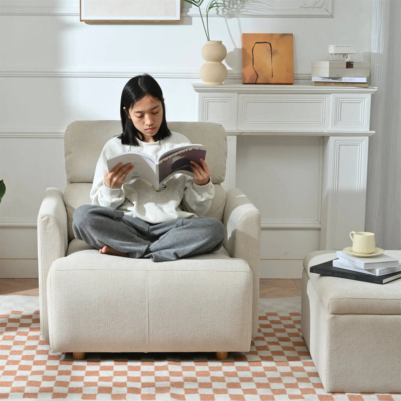 Oversized Chair with Storage Ottoman by HouseOfZazla