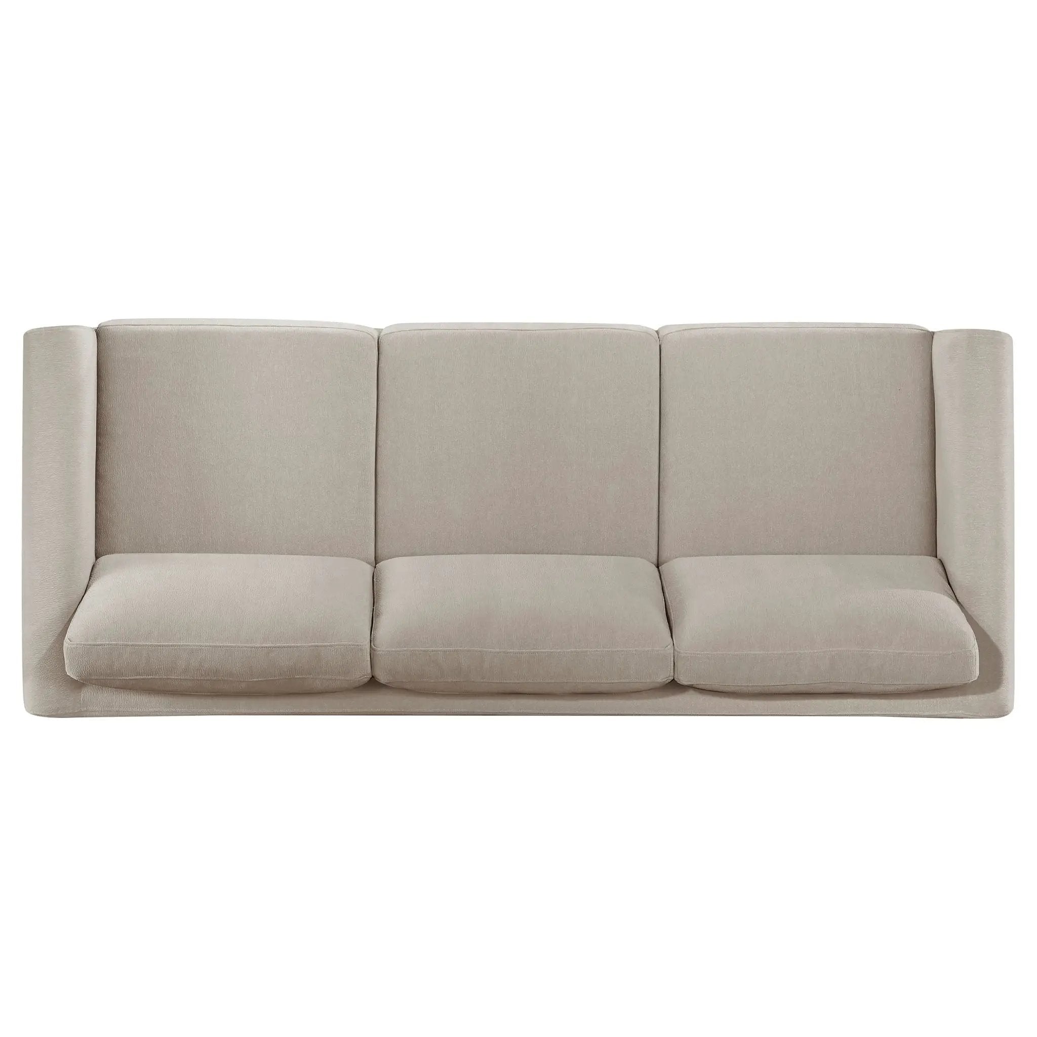 Islington Fabric Upholstered Panel Arm Sofa Taupe by Unique Piece Furniture