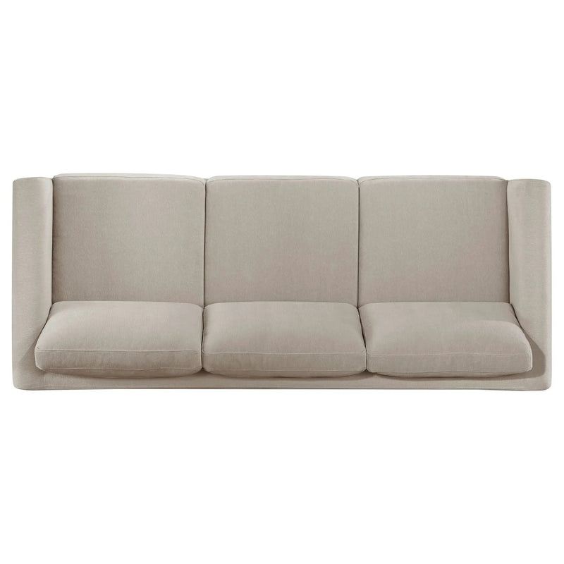 Islington Fabric Upholstered Panel Arm Sofa Taupe by Unique Piece Furniture