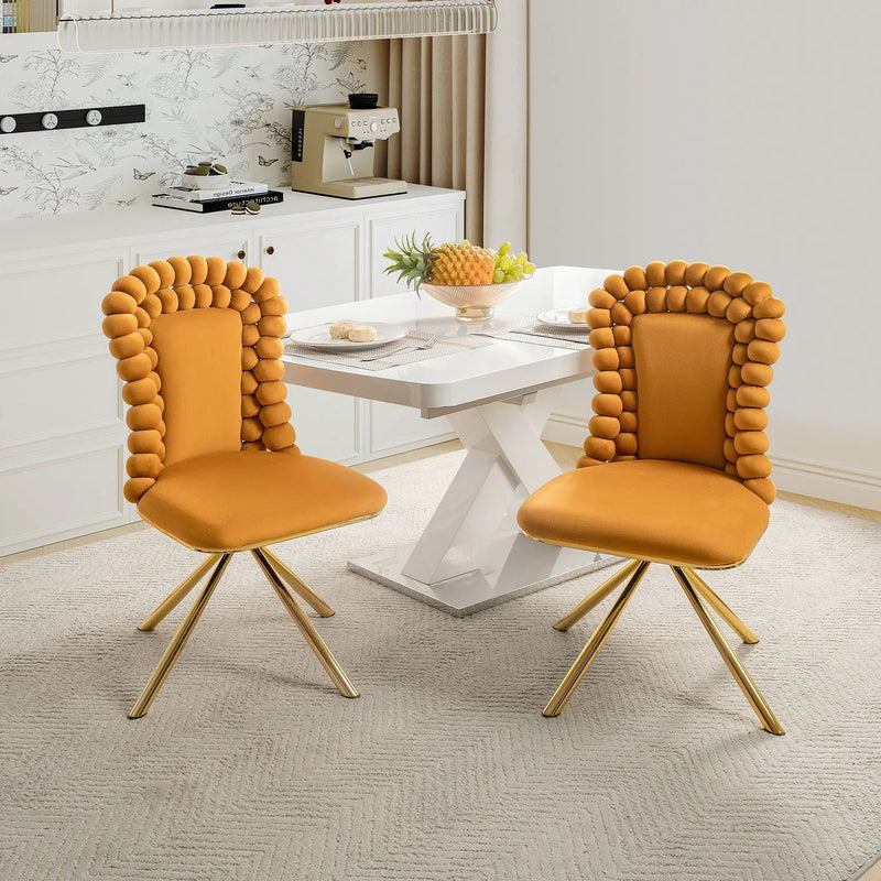 Upholstered Swivel Dining Chairs (Set of 2) by HouseOfZazla