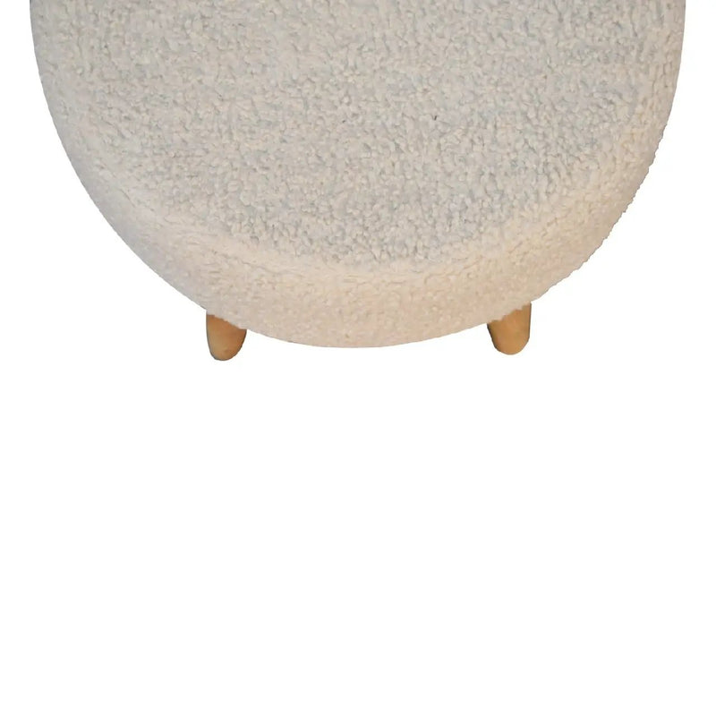 Petite Footstool - Cream / Brown by Unique Piece Furniture