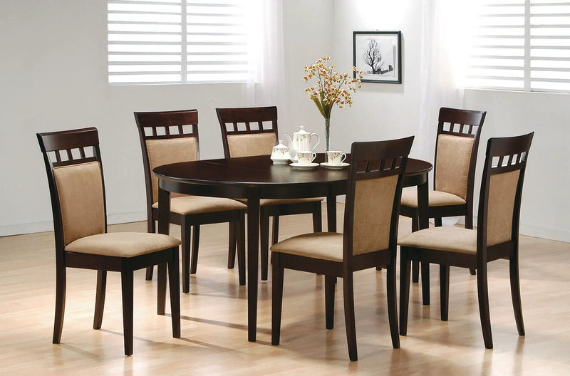 Gabriel 7-piece Extension Leaf Dining Table Set Cappuccino by Unique Piece Furniture