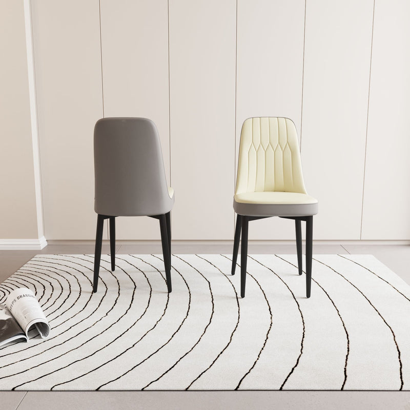 Modern Dining Chair With Cushions And Metal Legs by Unique Piece Furniture