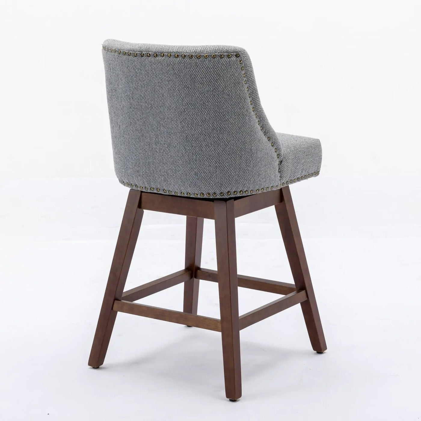 Counter Height Swivel Barstools, 26'' H Seat Height Upholstered Bar Stools (Set of 2), Fabric by Unique Piece Furniture