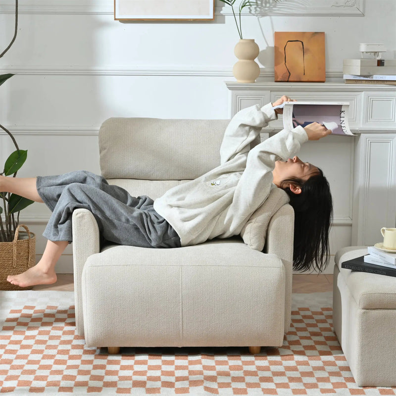 Oversized Chair with Storage Ottoman by HouseOfZazla