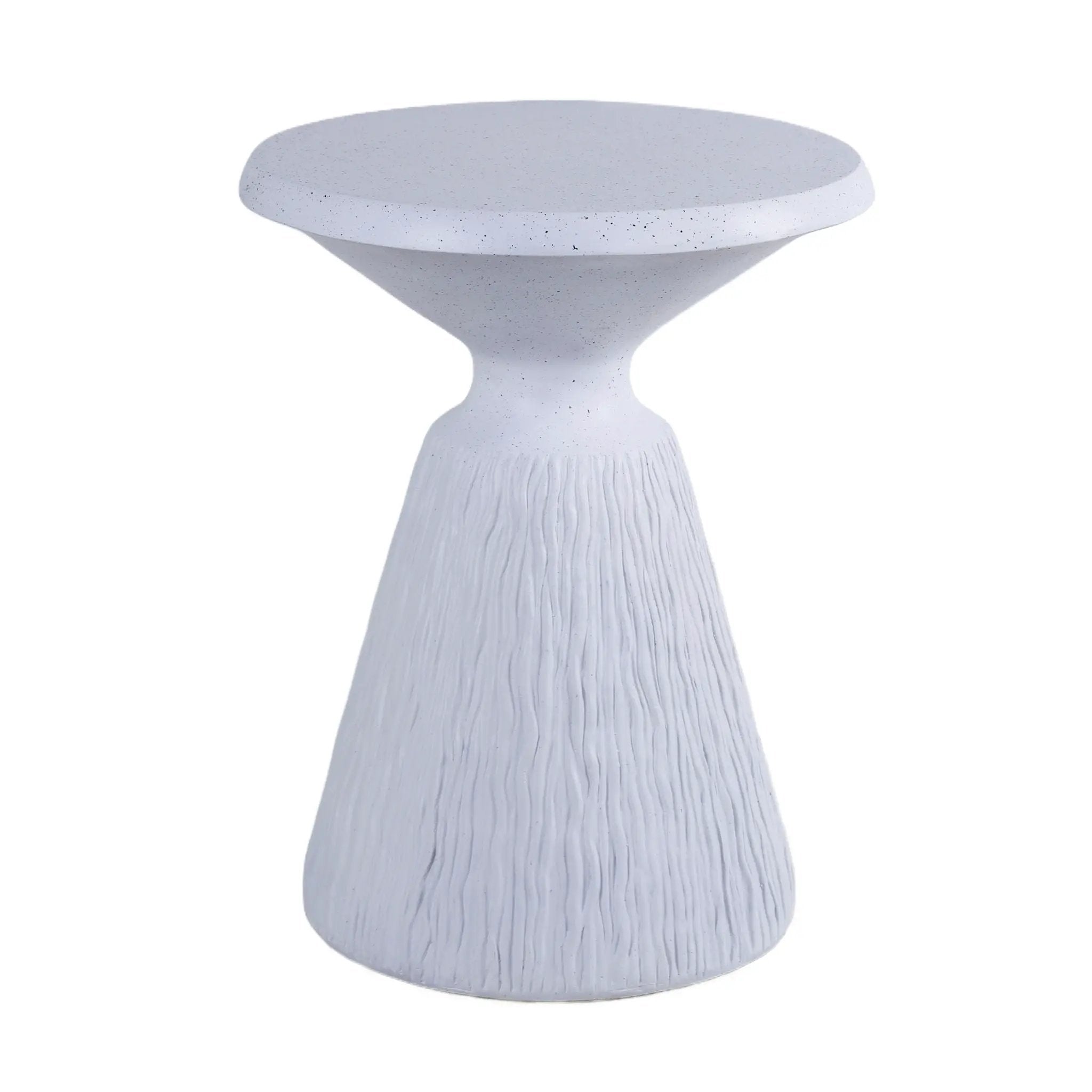 Outdoor End Table, Round Garden Stool - Aqua Gray by HouseOfZazla