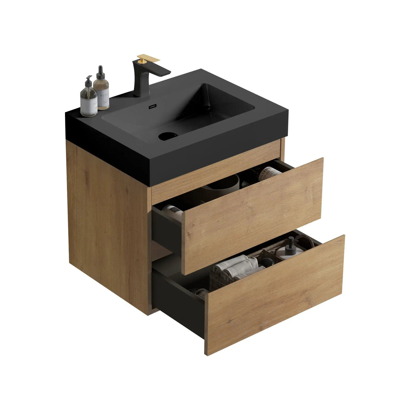 Alice Natural Oak Bathroom Vanity With Sink by HouseOfZazla