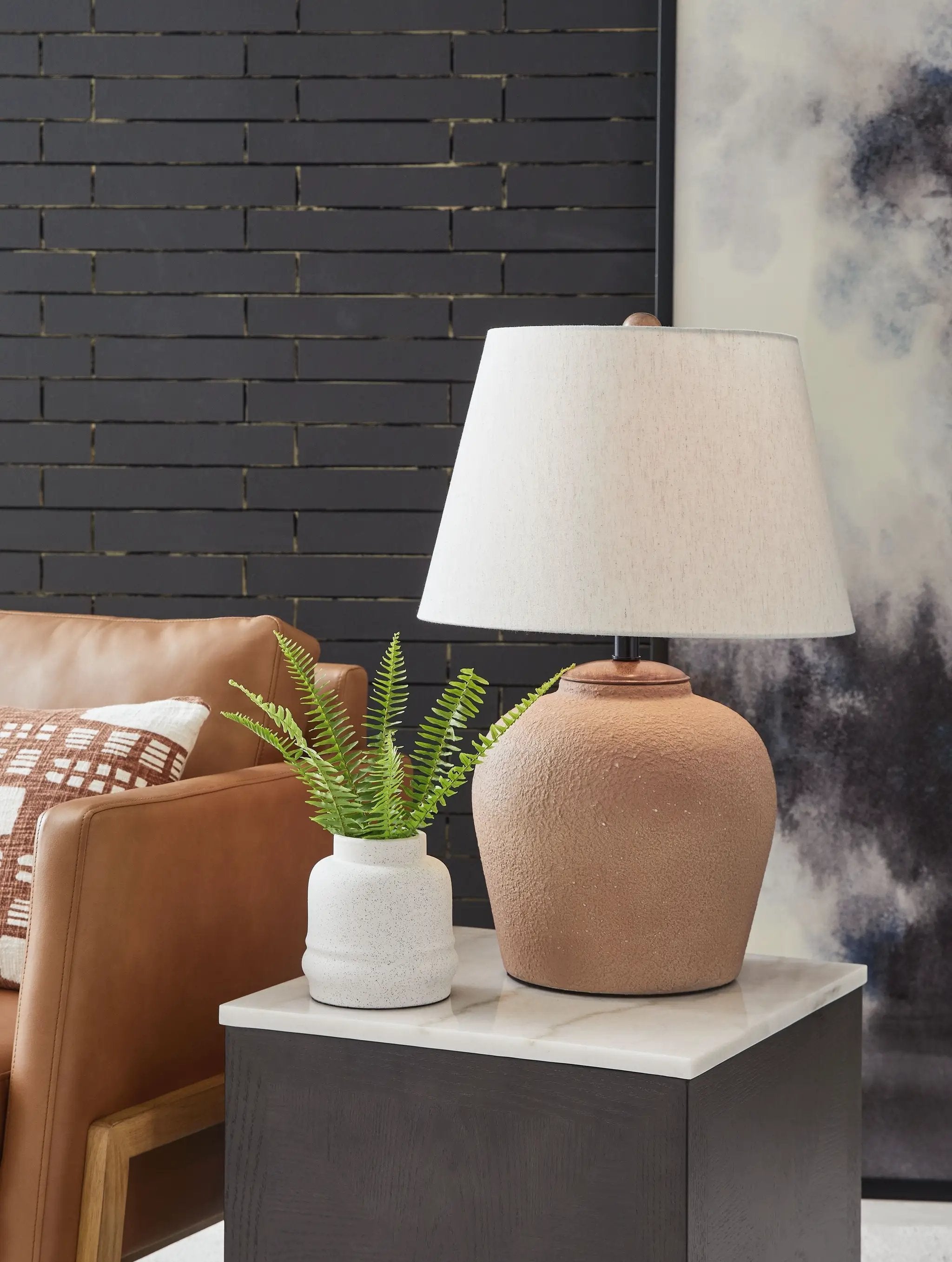 Scantor - Metal Table Lamp - Rust by Unique Piece Furniture