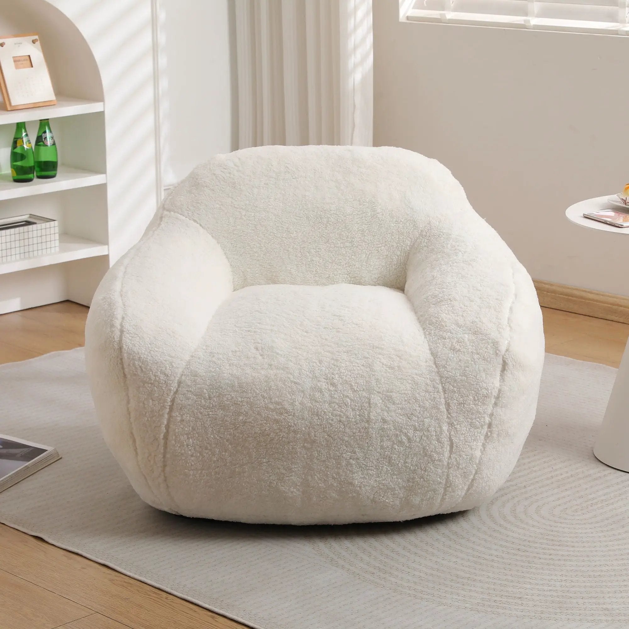 Giant Bean Bag Chair, Spacious Memory Foam With Armrests by Unique Piece Furniture