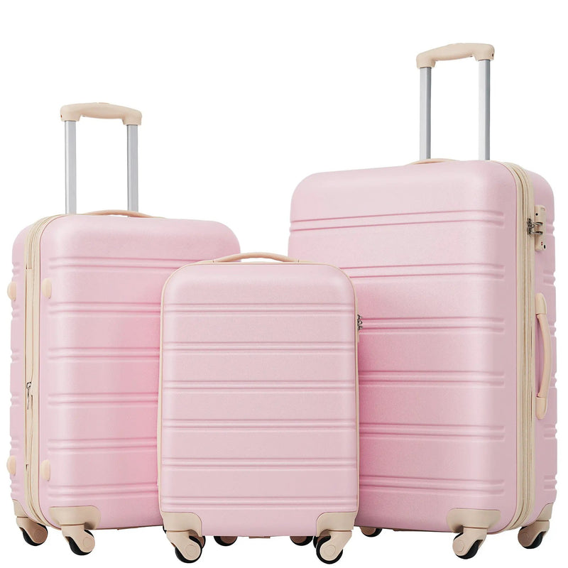 3 Piece Luggage Set Hardside Spinner Suitcase With Tsa Lock 20" 24" 28" by HouseOfZazla