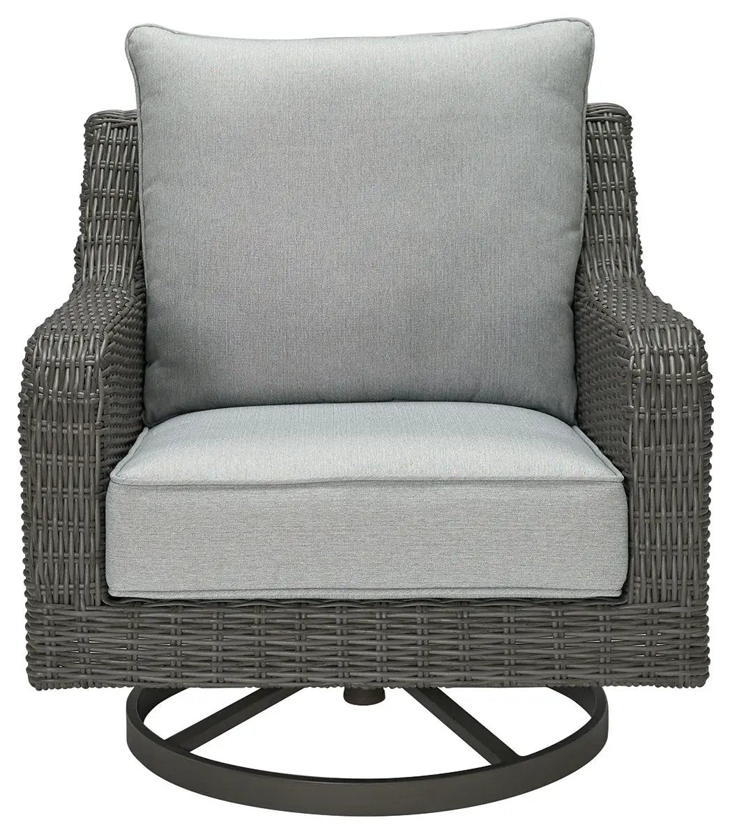 Elite Park - Swivel Lounge w/ Cushion - Gray by Unique Piece Furniture
