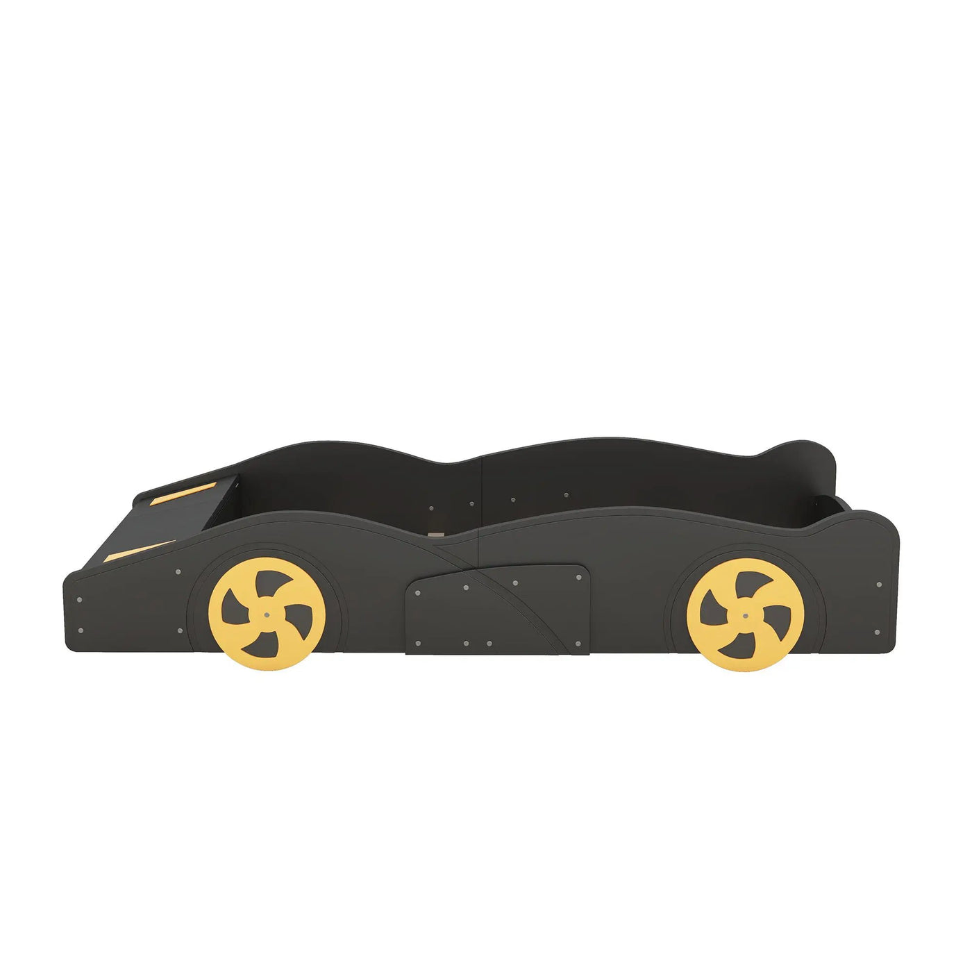Race Car Shaped Platform Bed With Wheels And Storage by HouseOfZazla