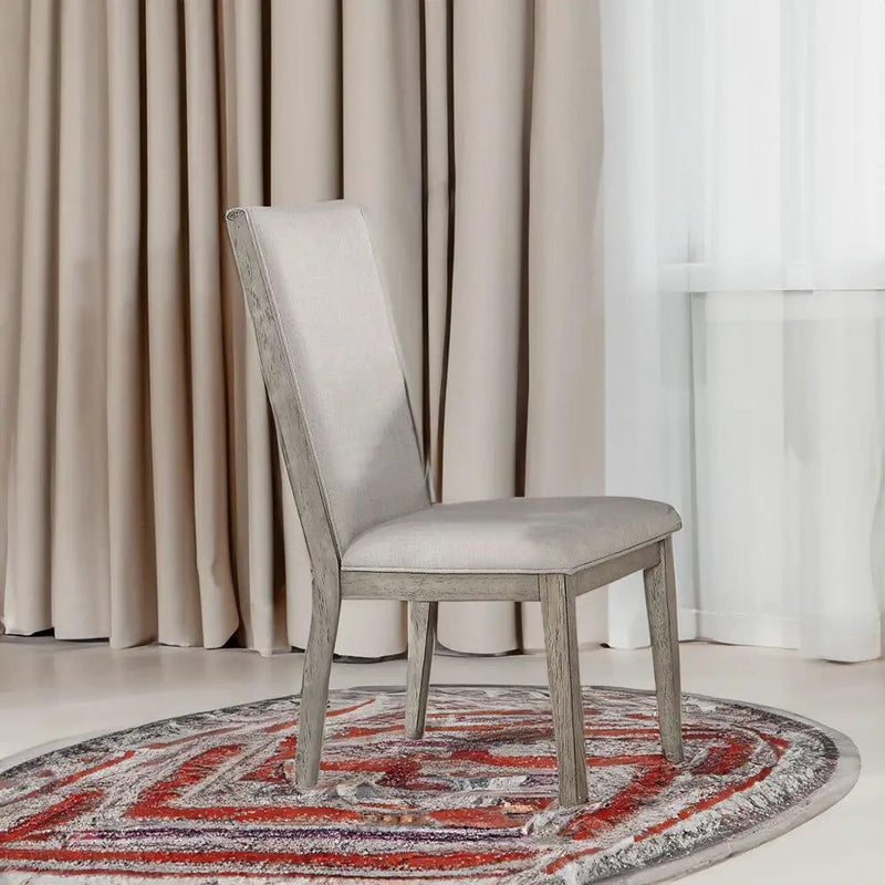 Rocky - Side Chair (Set of 2) - Fabric & Gray Oak by Unique Piece Furniture