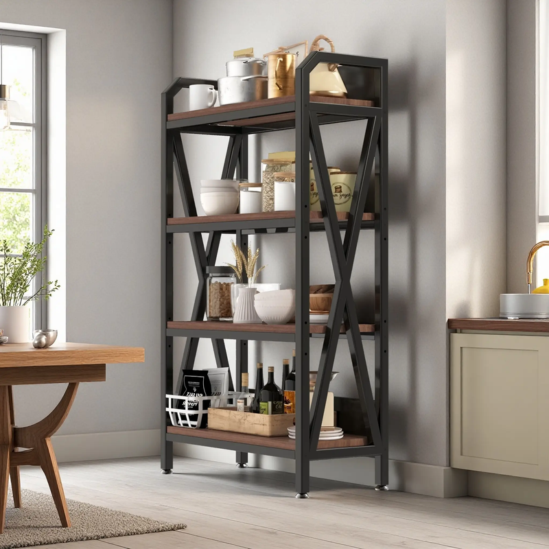 56.30'' Bakers Rack with 4-Level Storage Shelves by HouseOfZazla