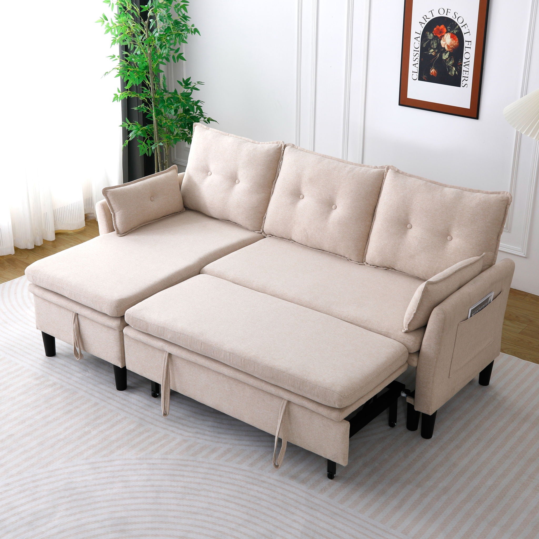 L-Shaped Reversible Chaise Sectional Sofa With Storage by HouseOfZazla