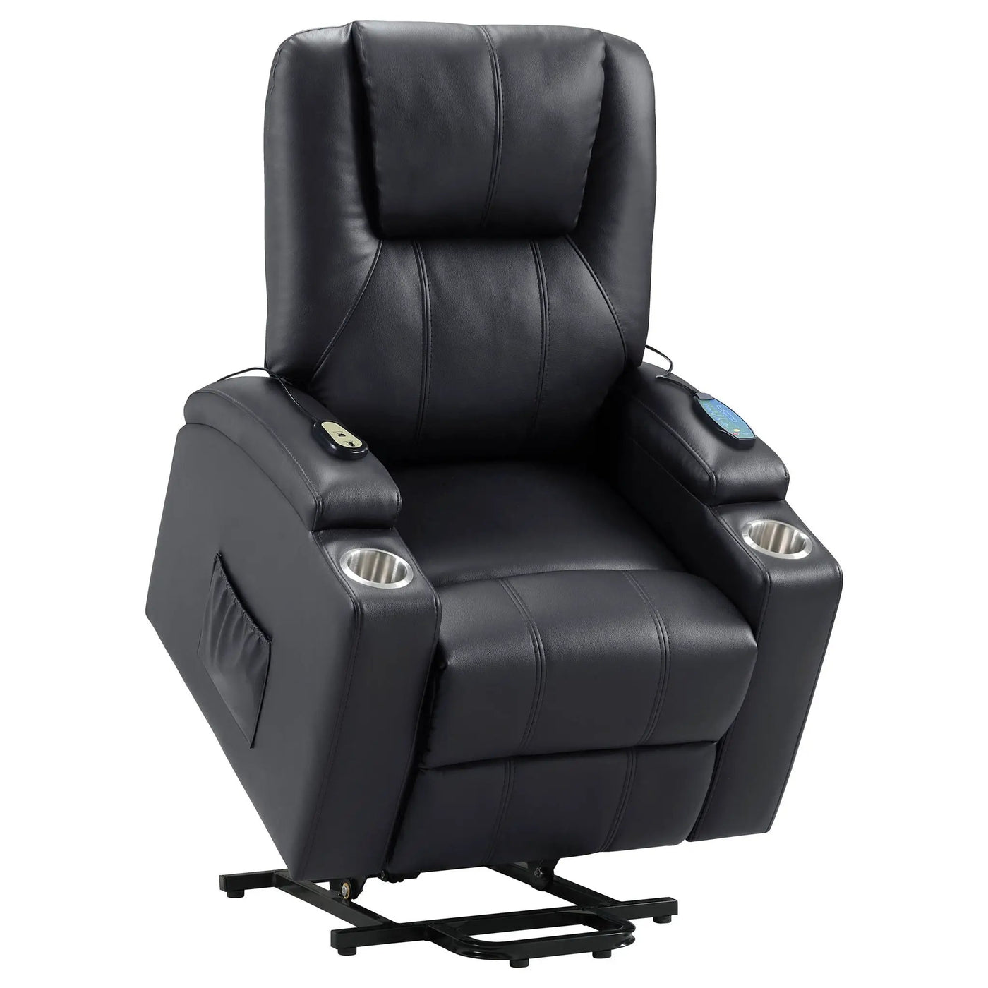 Macklin - Power Lift Massage Recliner With Heat And Dual Cupholders by HouseOfZazla