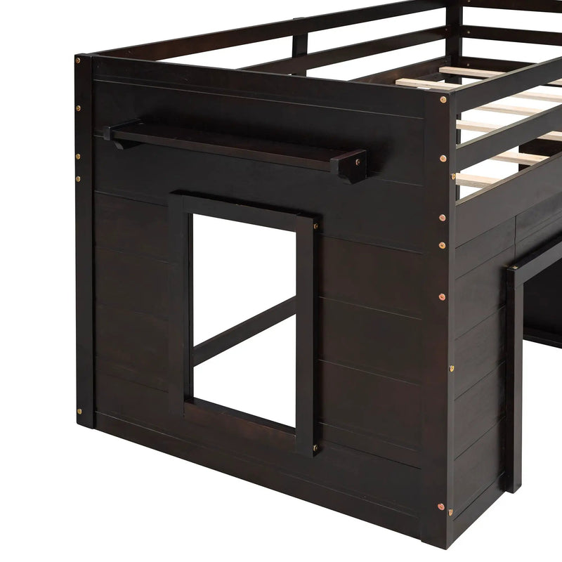 Loft Bed With Cabinet And Shelf by HouseOfZazla
