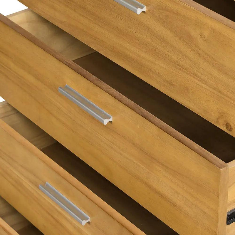 5 Drawer Dresser - Natural Wood / Brown by HouseOfZazla