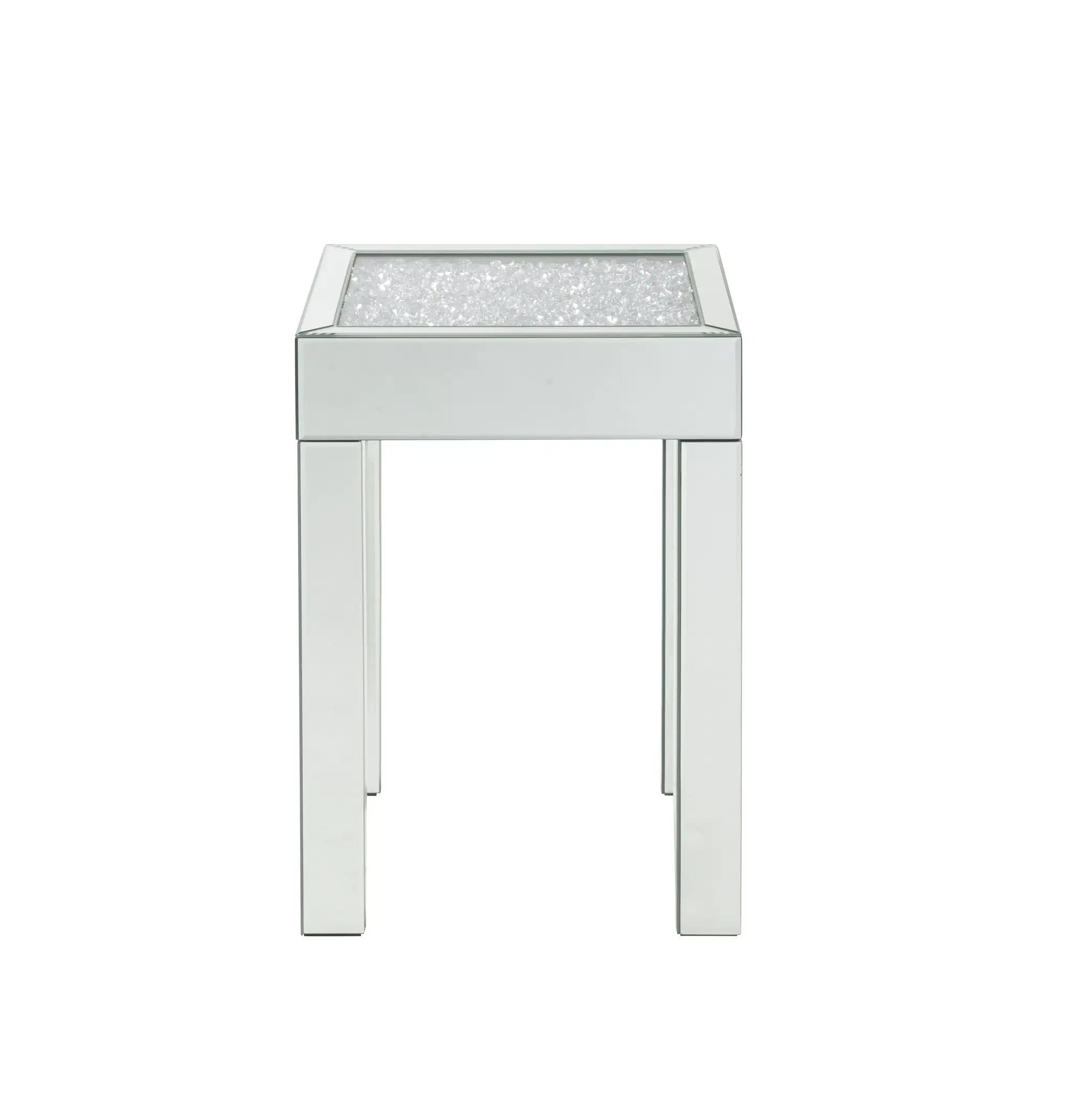 Noralie Mirrored & Faux Diamonds End Table by HouseOfZazla