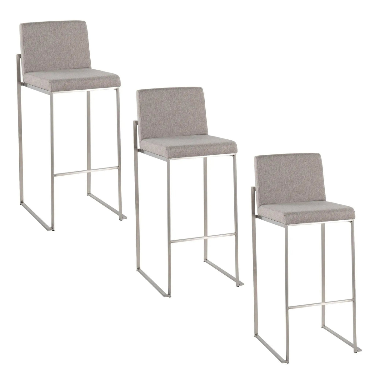 Fuji - Contemporary And Modern Elegance High Back Barstool by HouseOfZazla
