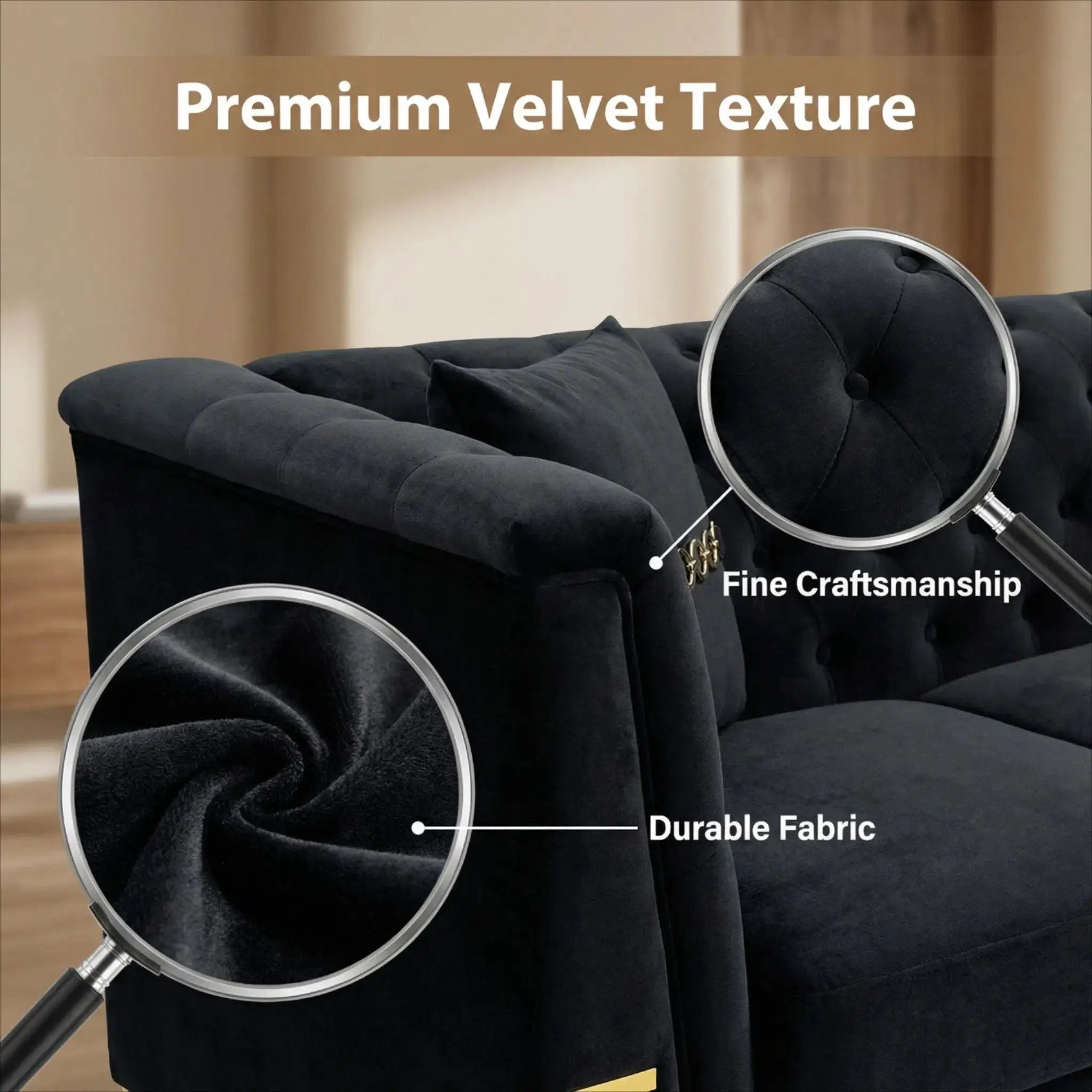 FX-P83-BK4 Sofa with 2 Pillows by HouseOfZazla