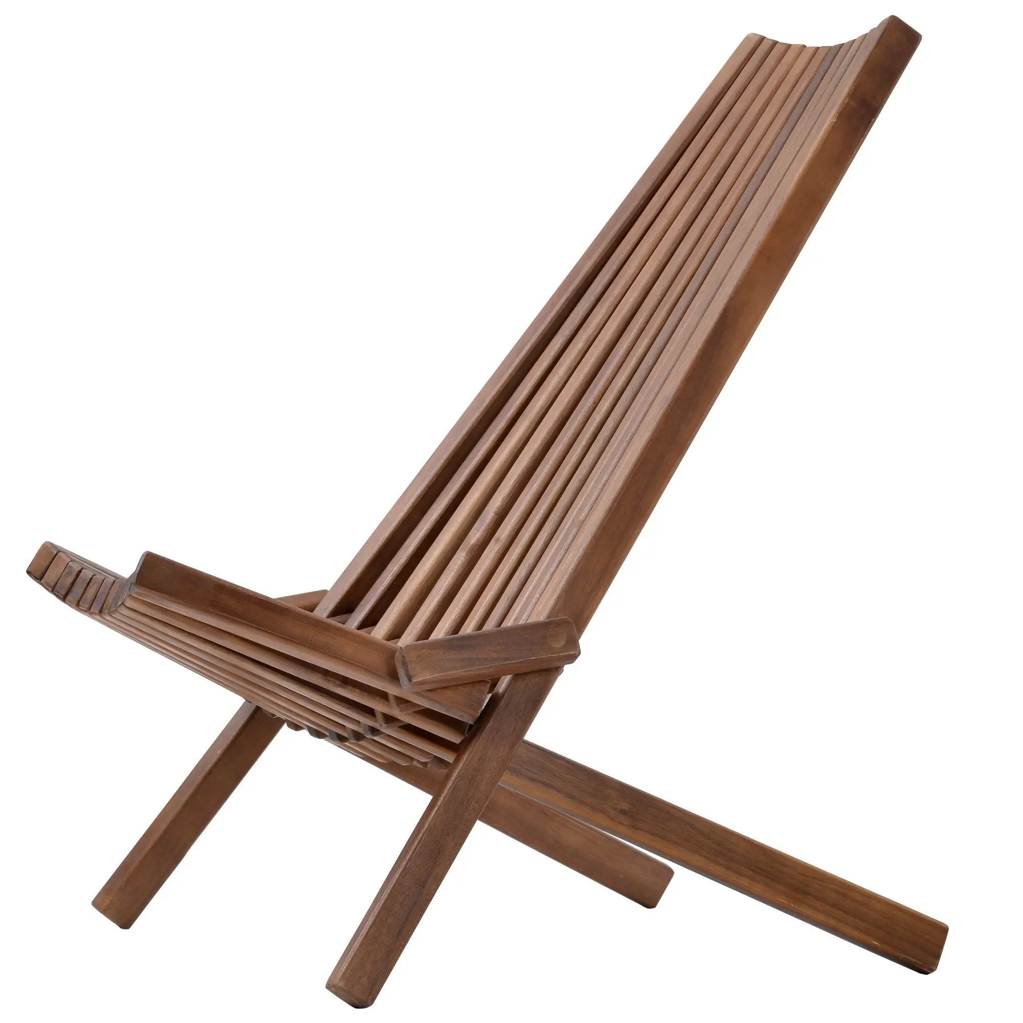 Folding Wood Chair, Portable Solid Wood Seating For Indoor Or Outdoor Use - Natural by Unique Piece Furniture