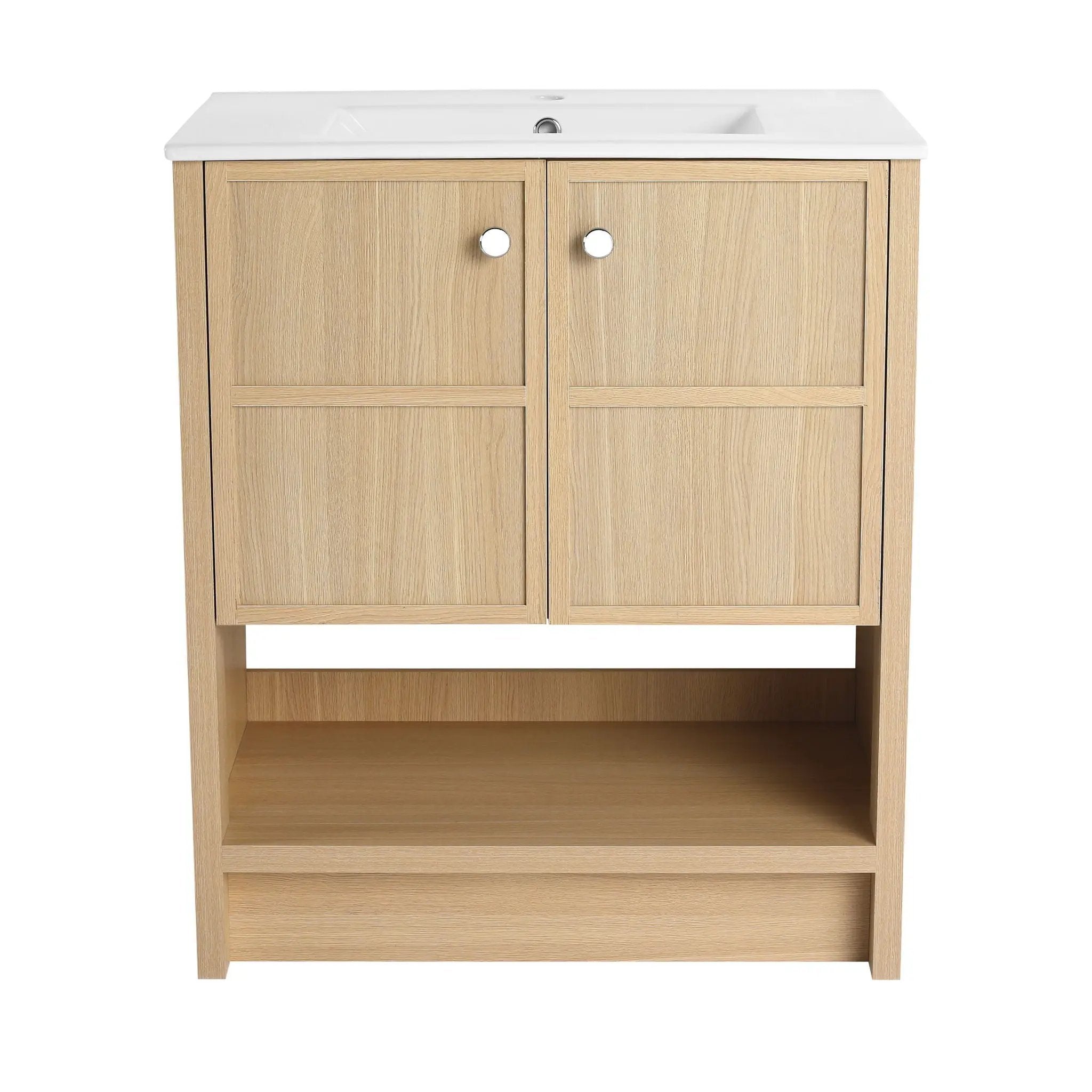 Modern Freestanding Bathroom Vanity With Ceramic Sink And Soft Closing Doors by Unique Piece Furniture