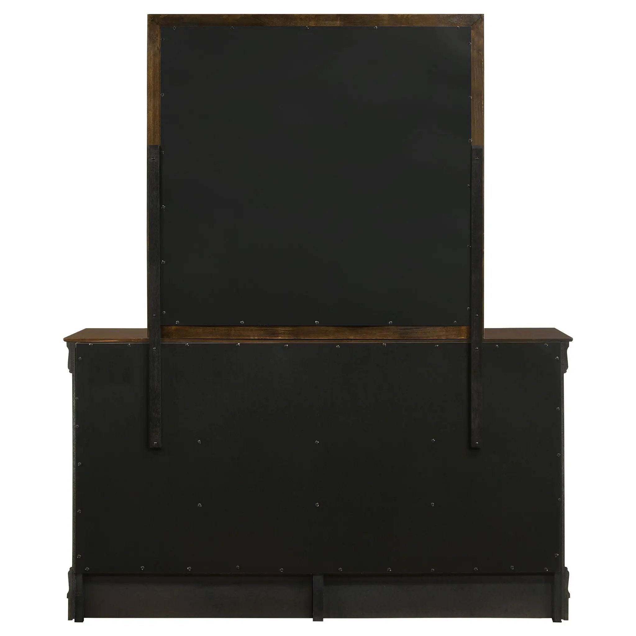 Louis Philippe 6-drawer Dresser with Mirror Cappuccino by Unique Piece Furniture