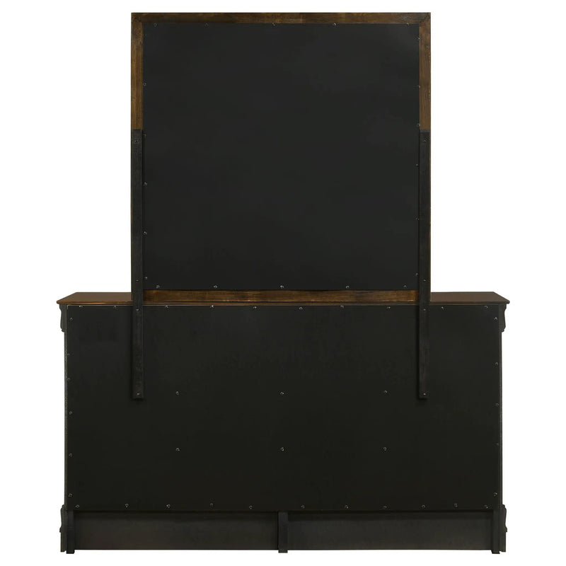 Louis Philippe 6-drawer Dresser with Mirror Cappuccino by Unique Piece Furniture