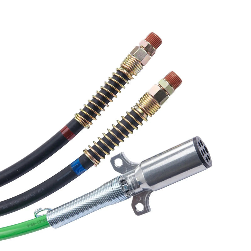 12FT Semi Truck Air Lines Kit with Glad Hands and 7-Way ABS Power Line by HouseOfZazla