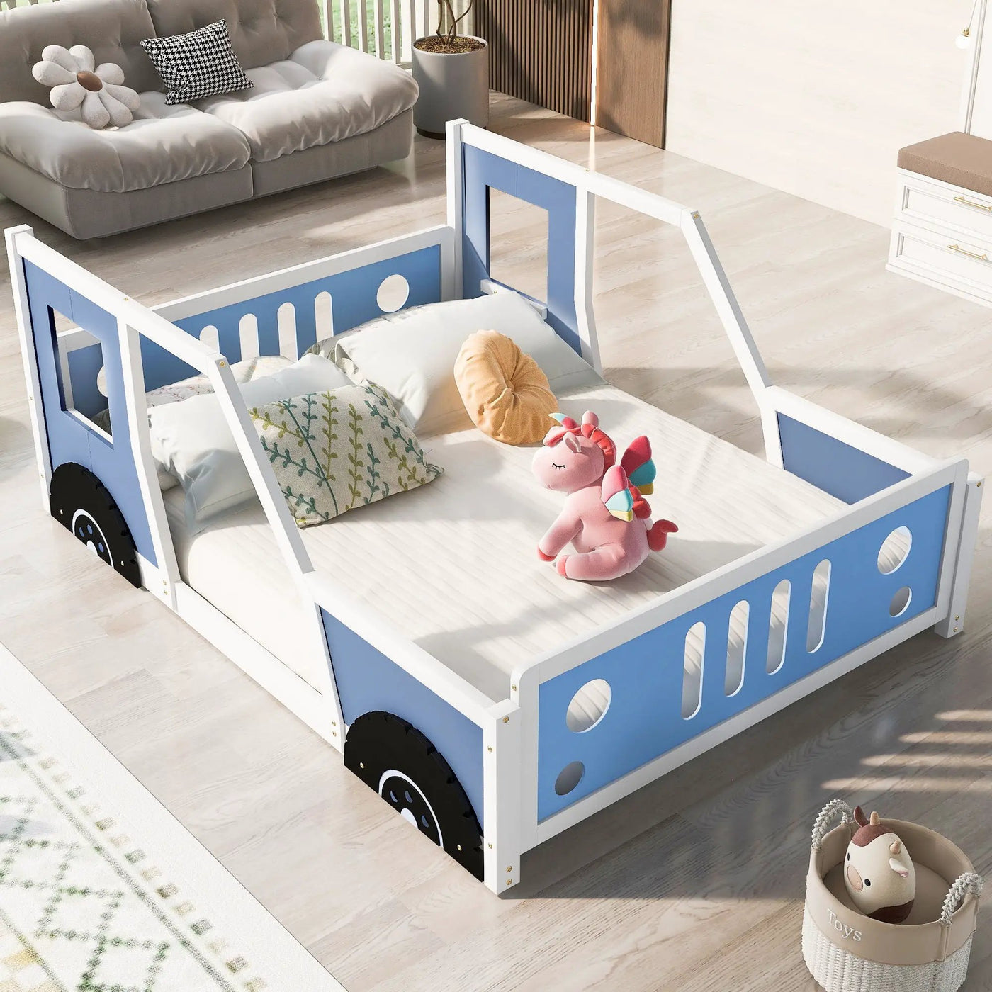 Classic Car Shaped Platform Bed With Wheels by HouseOfZazla
