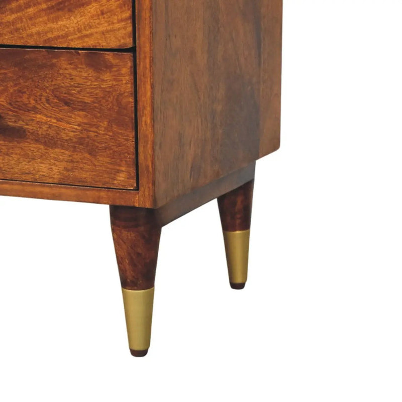 Artisan Furniture Solid Wood Camden Chestnut Bedside by HouseOfZazla