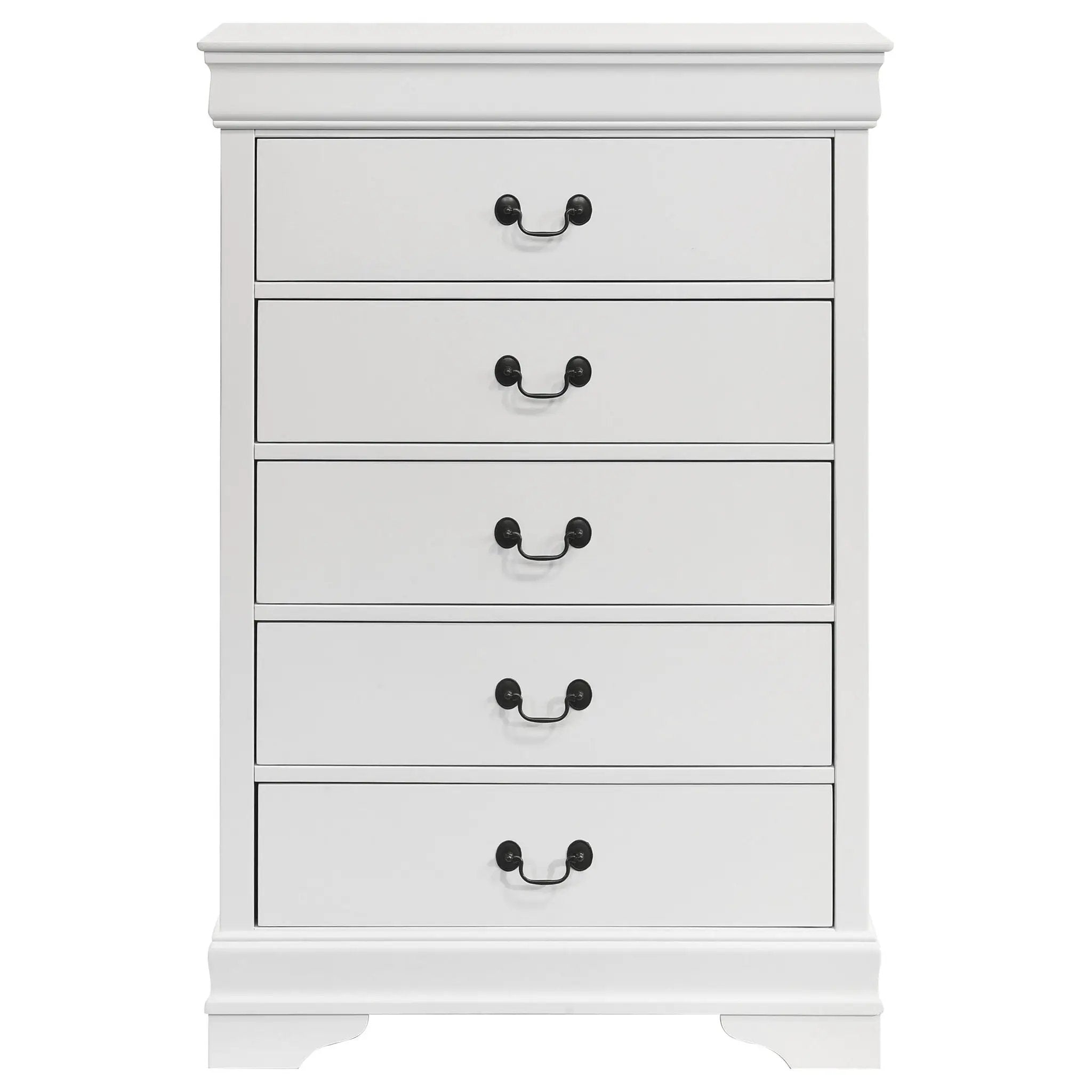 Louis Philippe 5-drawer Bedroom Chest White by Unique Piece Furniture