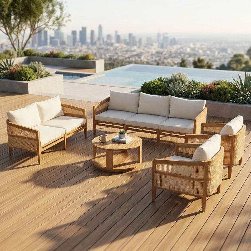 TOPMAX 5-Piece Acacia Wood Patio Furniture Set by HouseOfZazla