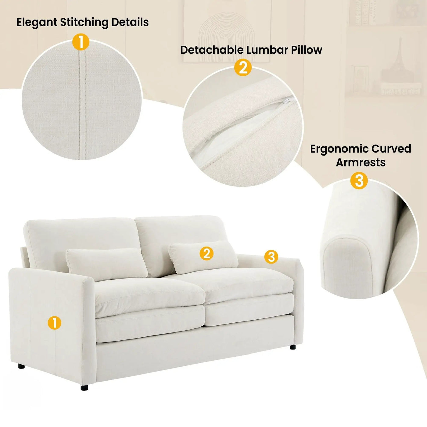 Cloud Sofa Set Couch For Living Room by Unique Piece Furniture