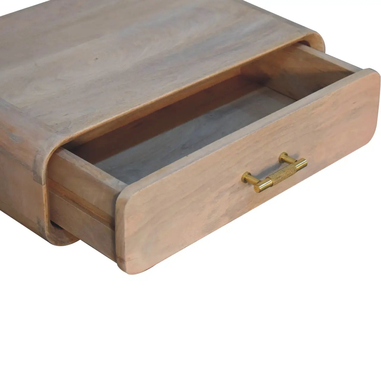 Solid Wood Sonoma T-Bar Wall-Mounted Nightstand, 1-Drawer by HouseOfZazla