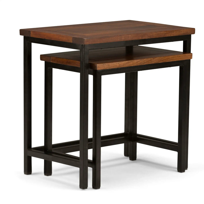 Skyler - 2 Piece Nesting Side Table - Dark Cognac Brown by Unique Piece Furniture