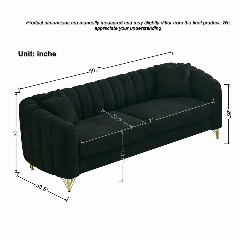 Oversized Sofa, Deep Tufted Couch by Unique Piece Furniture