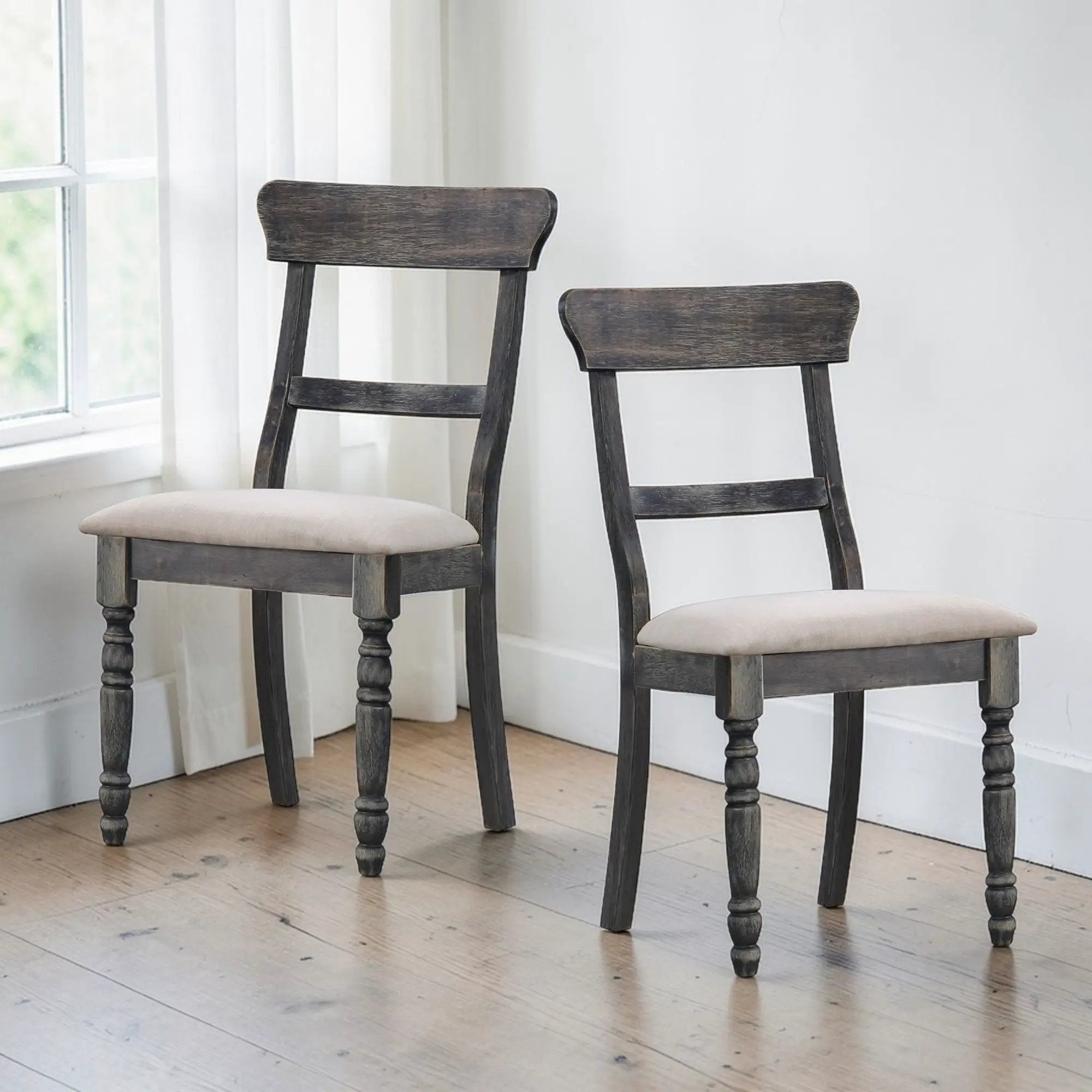 Leventis - Linen Weathered Side Chair (Set of 2) - Light Brown by Unique Piece Furniture