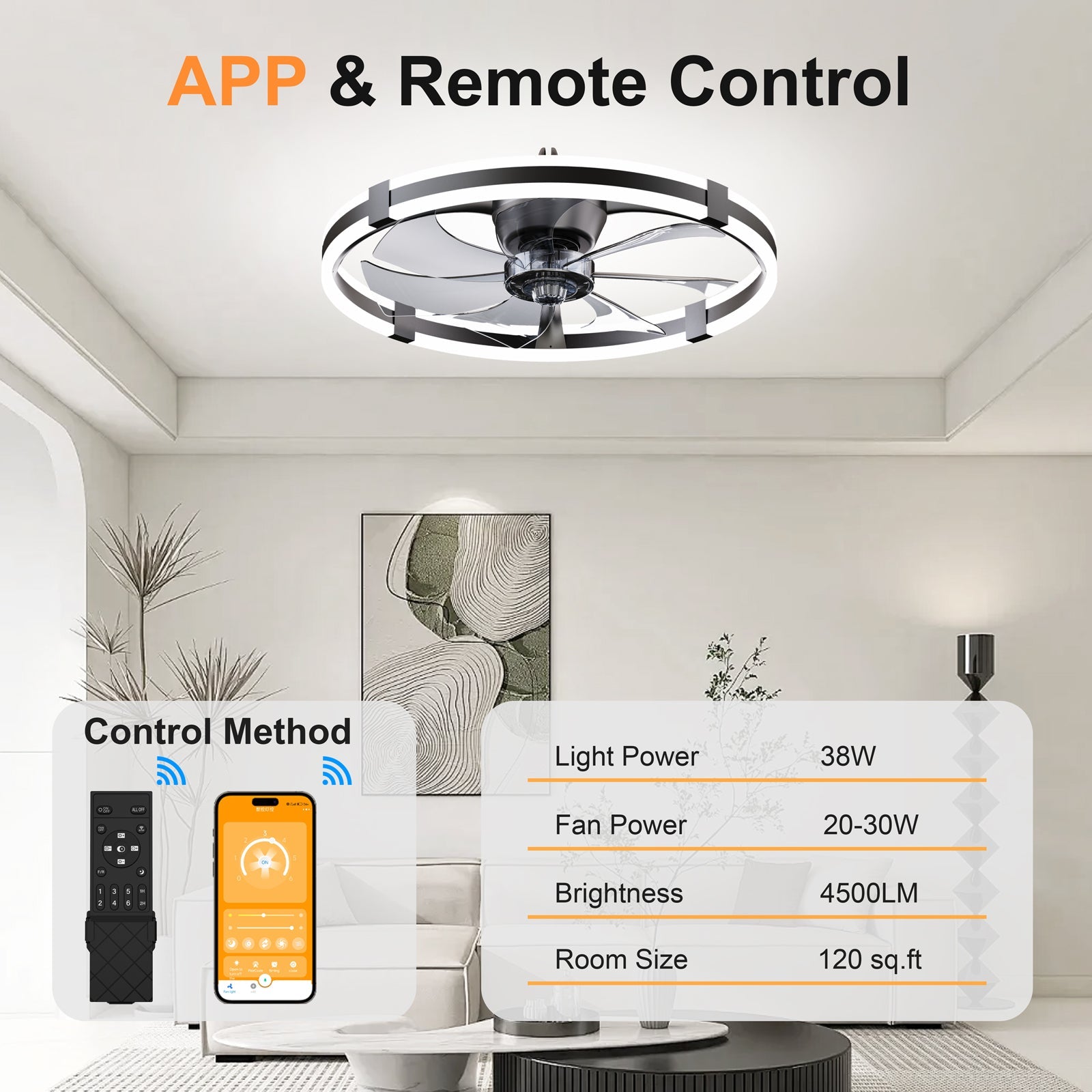 23.6'' LED Ceiling Fan Light with Remote and DC Motor by HouseOfZazla