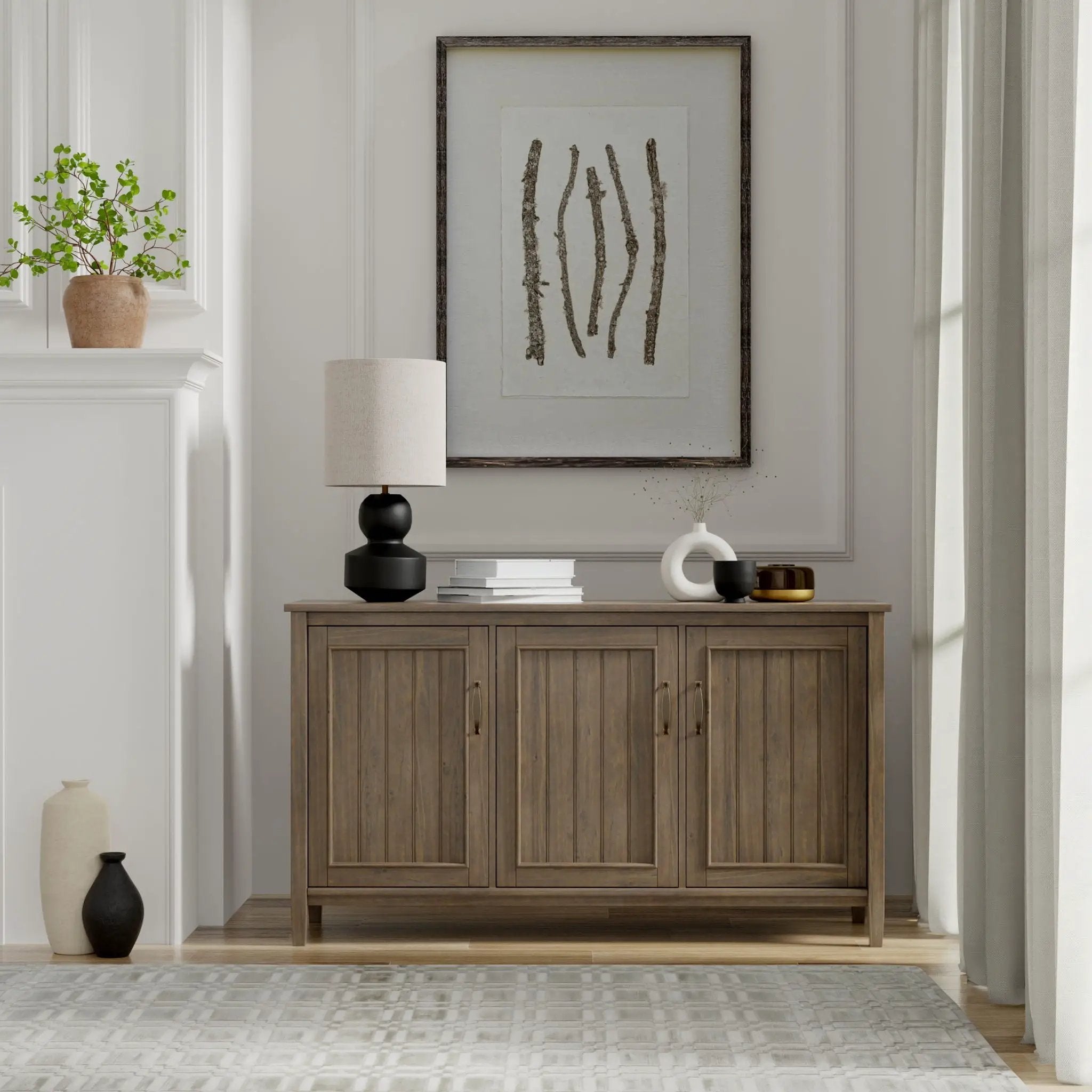 Lev - Wide Storage Cabinet - Smoky Brown by HouseOfZazla