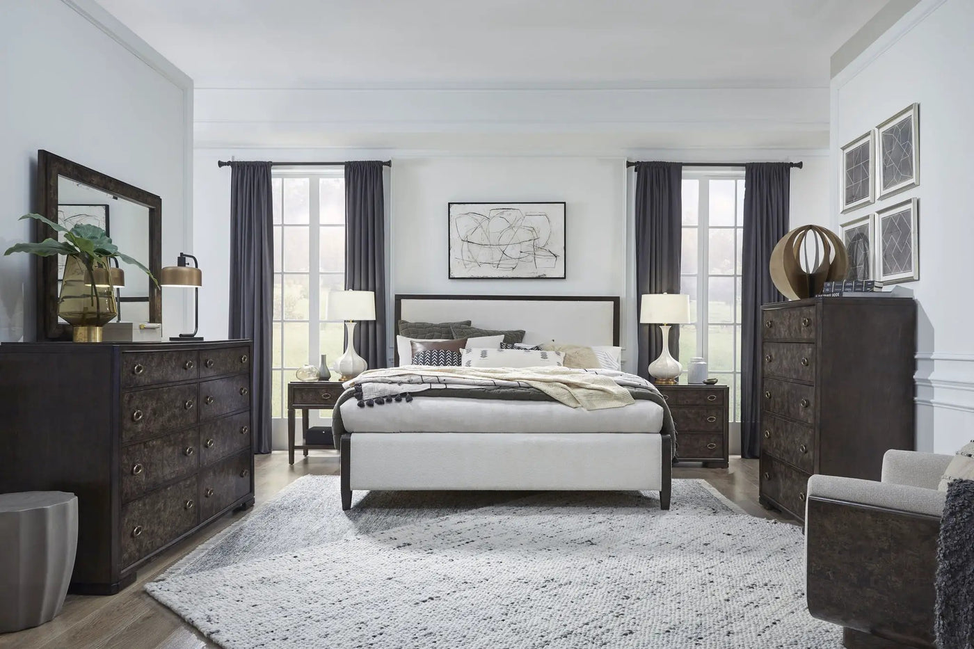 Rowan - Upholstered Panel Bed by Unique Piece Furniture