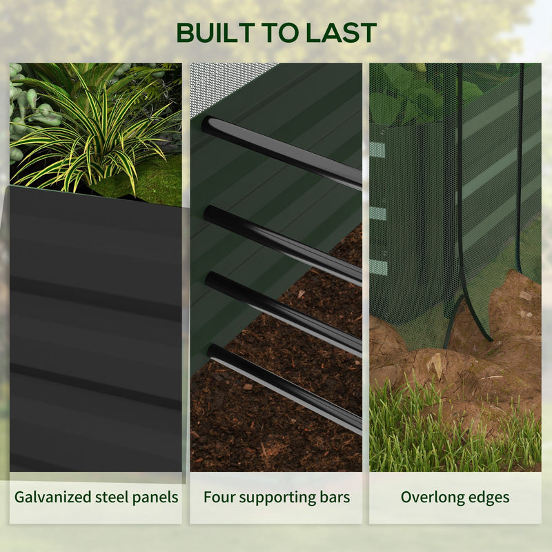 Galvanized Raised Garden Bed with Crop Cage and Shade Cloth, photo 3 of 10