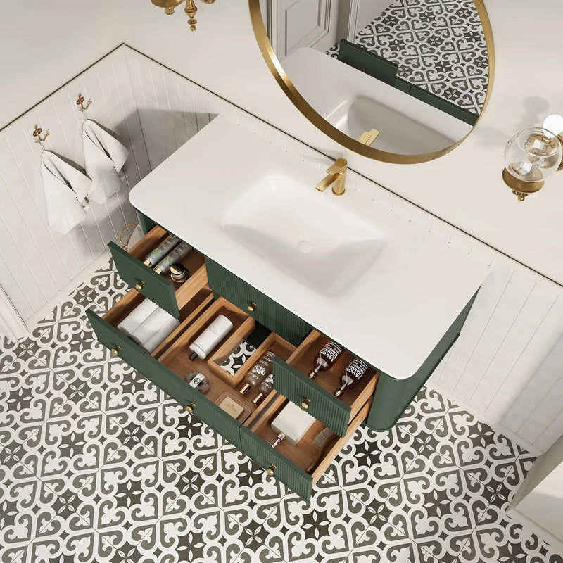 48" Wall Mounted & Floating Single Bathroom Vanity by HouseOfZazla