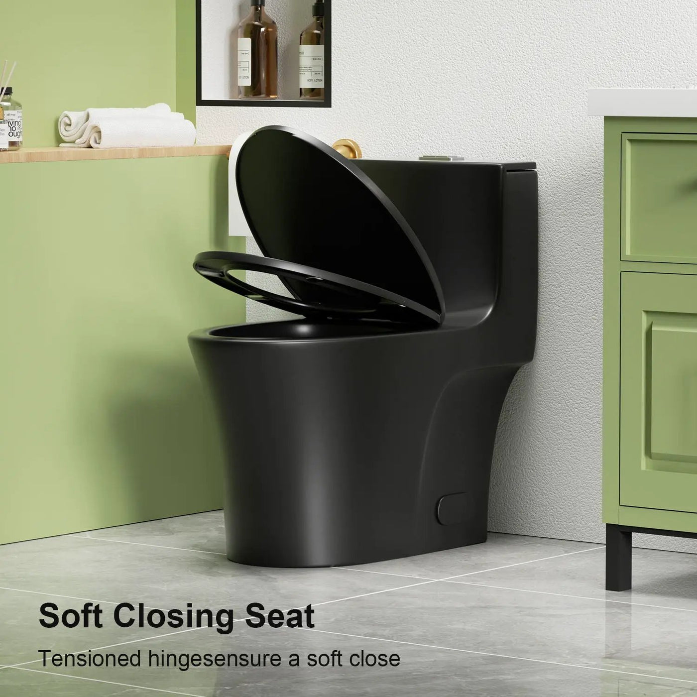 1 Piece Toilet With Dual Flush And Soft Closing Seat by HouseOfZazla