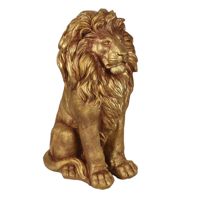 24" Outdoor Lion Statue with Weather Resistant Magnesium Oxide - Shiny, photo 5 of 10