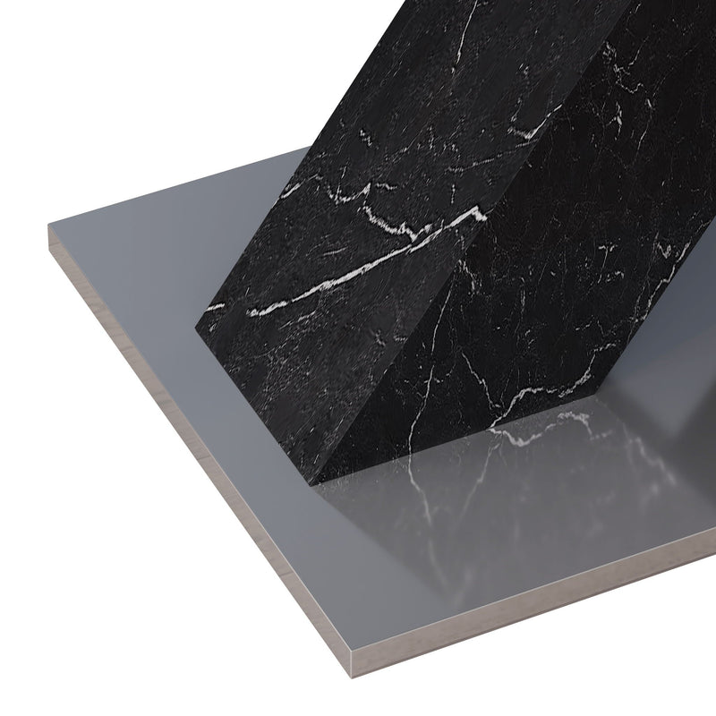 Modern Rectangle Dining Table With Stretchable TopAnd X Shape Legs by HouseOfZazla