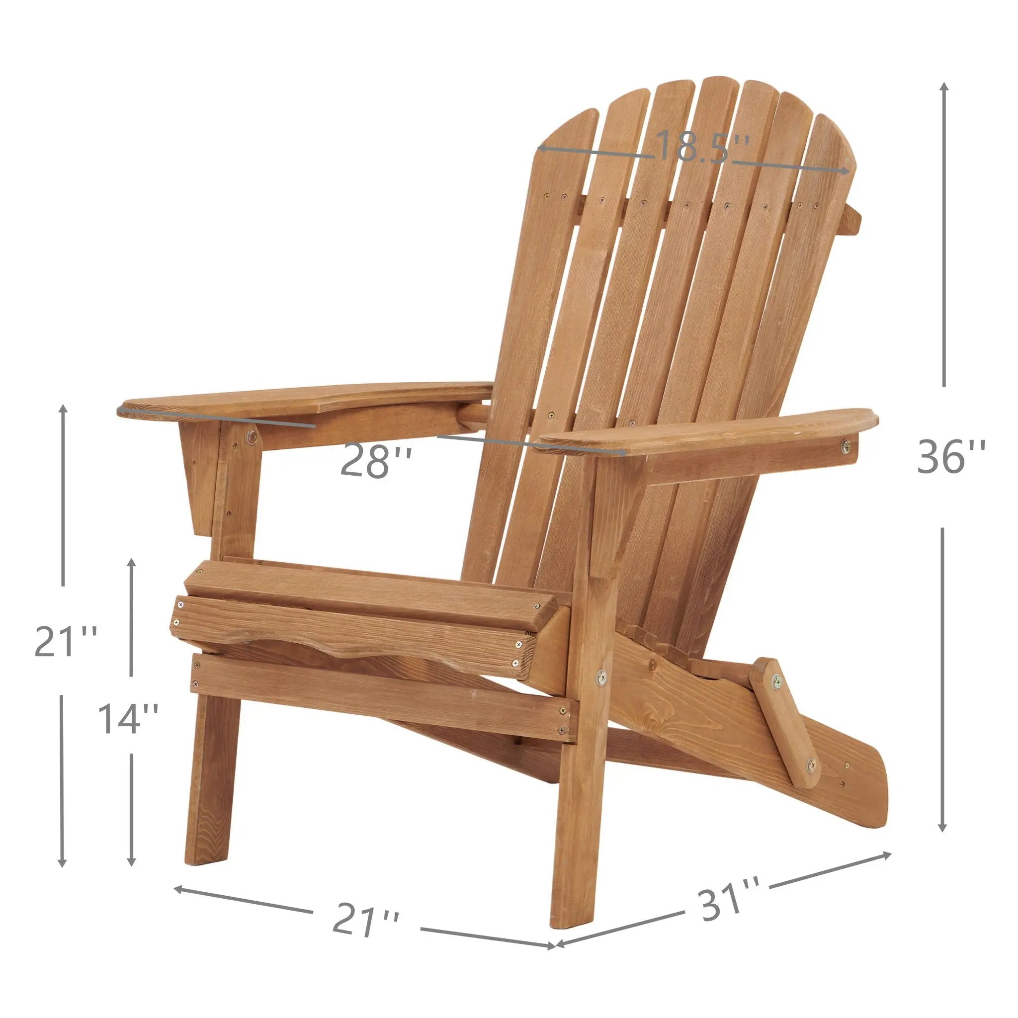 Oversize Outdoor Folding Adirondack Chair, Patio Chair For Garden by Unique Piece Furniture