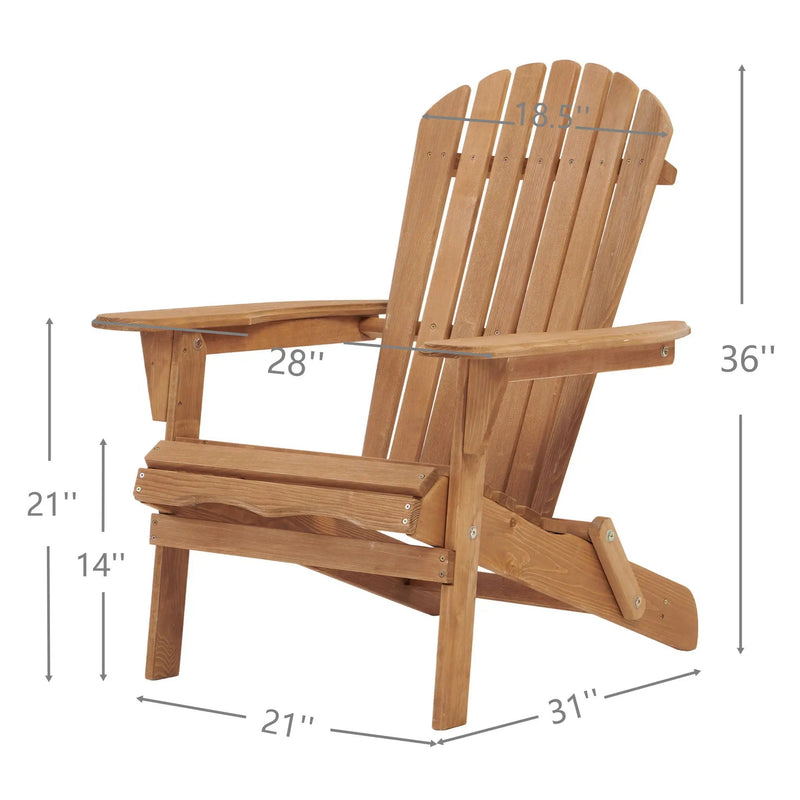 Oversize Outdoor Folding Adirondack Chair, Patio Chair For Garden by Unique Piece Furniture